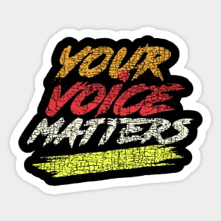 your voice matters, 2020 vote t shirt, democrat republican, Donald trump vs joe biden Sticker